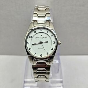 Womens Charles Raymond Silver Tone Quartz Watch New Battery V099BL